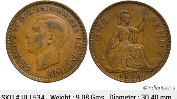 United Kingdom George VI 1945 AD Bronze 1 Penny ULI 534