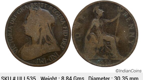 United Kingdom Victoria 1895 AD Bronze 1 Penny ULI 535