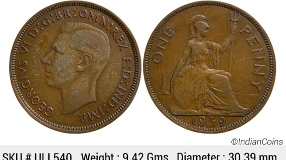 United Kingdom George VI 1939 AD Bronze 1 Penny ULI 540
