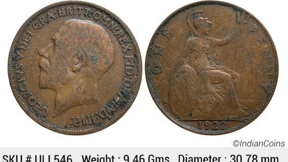 United Kingdom George V 1922 AD Bronze 1 Penny ULI 546