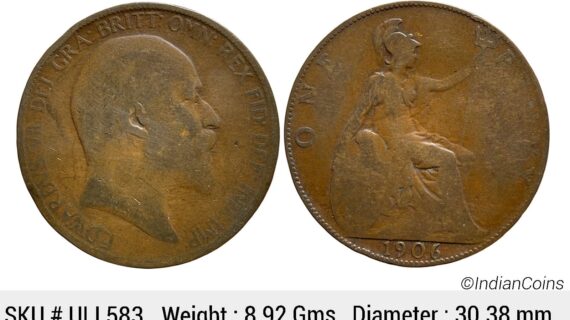 United Kingdom Edward VII 1906 AD Bronze 1 Penny ULI 583