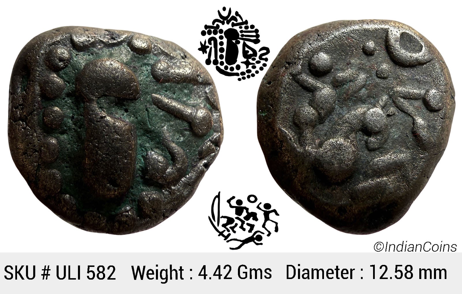 Paramaras of Malwa Gadhiyya paisa Debased Silver (Billon) Dramma ULI 582