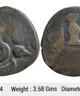 Hindu Medieval Indo-Sassanian Series Gurjara Prathiharas Billon Vigrahapala Dramma ULI 844