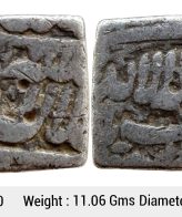 Mughal Akbar Dar-us-Sultanat Ahmadabad Mint by style Silver Square Rupee GP 900