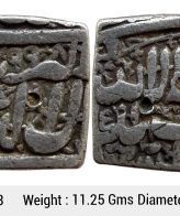 Mughal Akbar Dar-us-Sultanat Ahmadabad Mint by style Silver Square Rupee GP 903